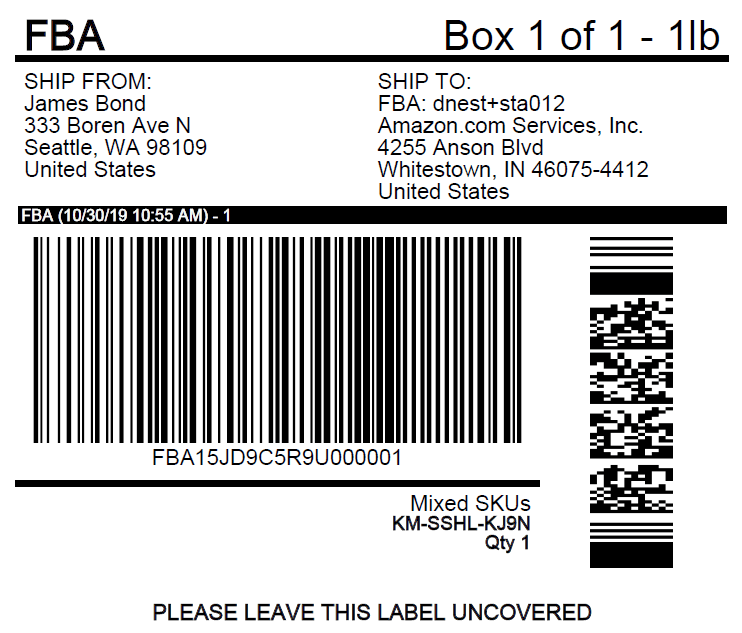FBA货件标签